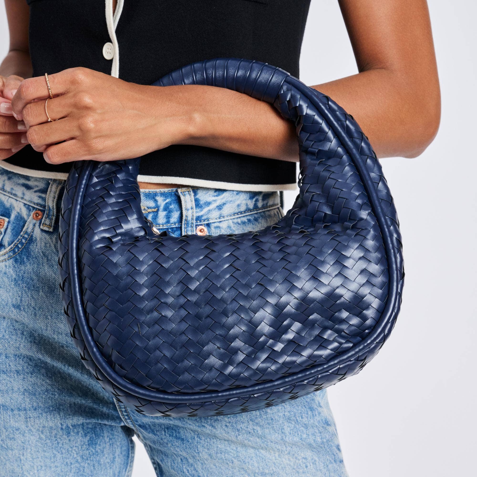 Moda Luxe - Vente Pochette – femme - Pochette tissée Cassidy en cuir vegan13