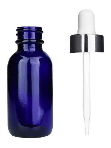 Best Bottles - Wholesale Essential Oil Holder - Boston Round Blue Bottle - 30ml (Multiple Dropper Colors)1