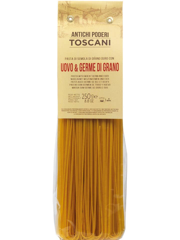 Egg Tagliolini Pasta with Wheat Germ 250g for wholesale by Antico Pastificio Morelli 1860