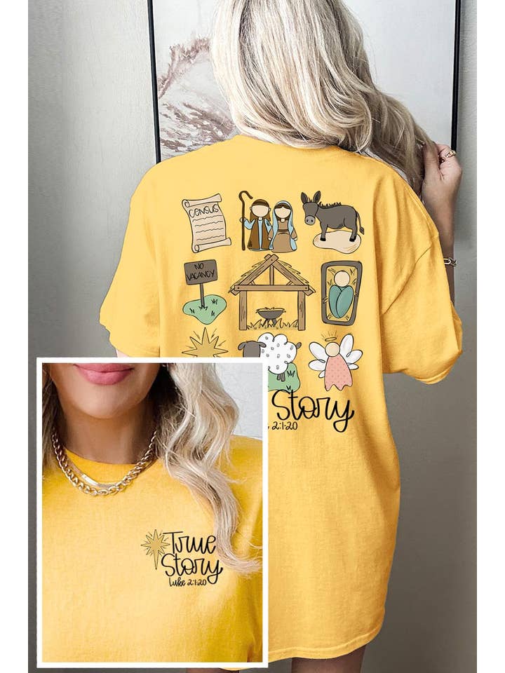 COLORBEAR - Wholesale T-Shirt (Graphic) - Unisex - TRUE STORY NATIVITY HEAVY COTTON TEE5