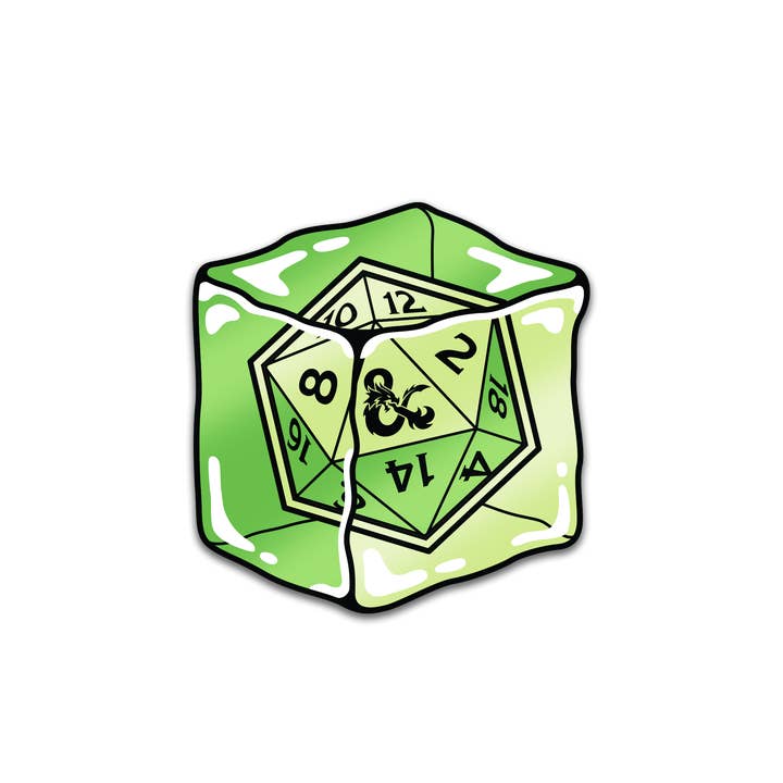 Pinfinity - Wholesale Lapel Pin/Button - Dungeons & Dragons - Gelatinous Cube (Glow in the Dark!)1