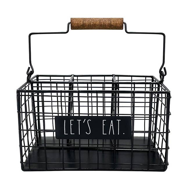 Rae Dunn 6-Sections Black Metal Kitchen Utensil and Silverwa and other Purchase Wholesale metal forks. Free Returns & Net 60 Terms on Faire trending on Faire.