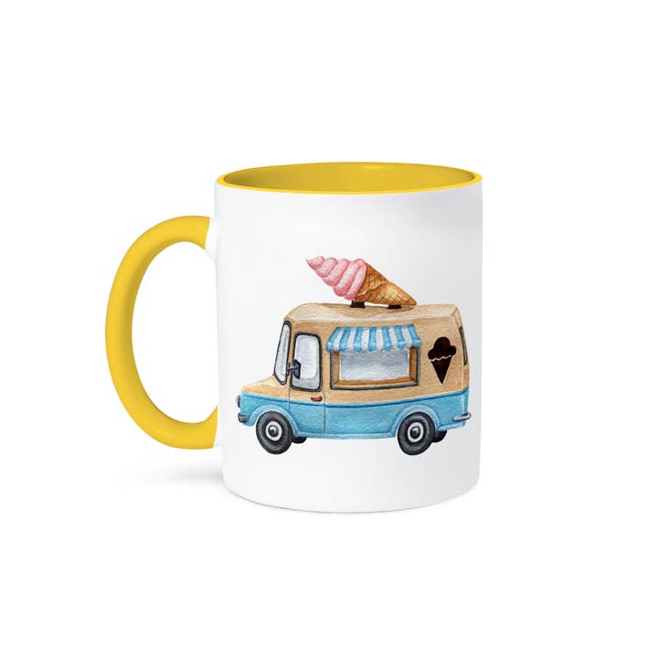3dRose - Wholesale Coffee Mug - 3dRose, Cute Ice Cream Truck Illustration, Mug