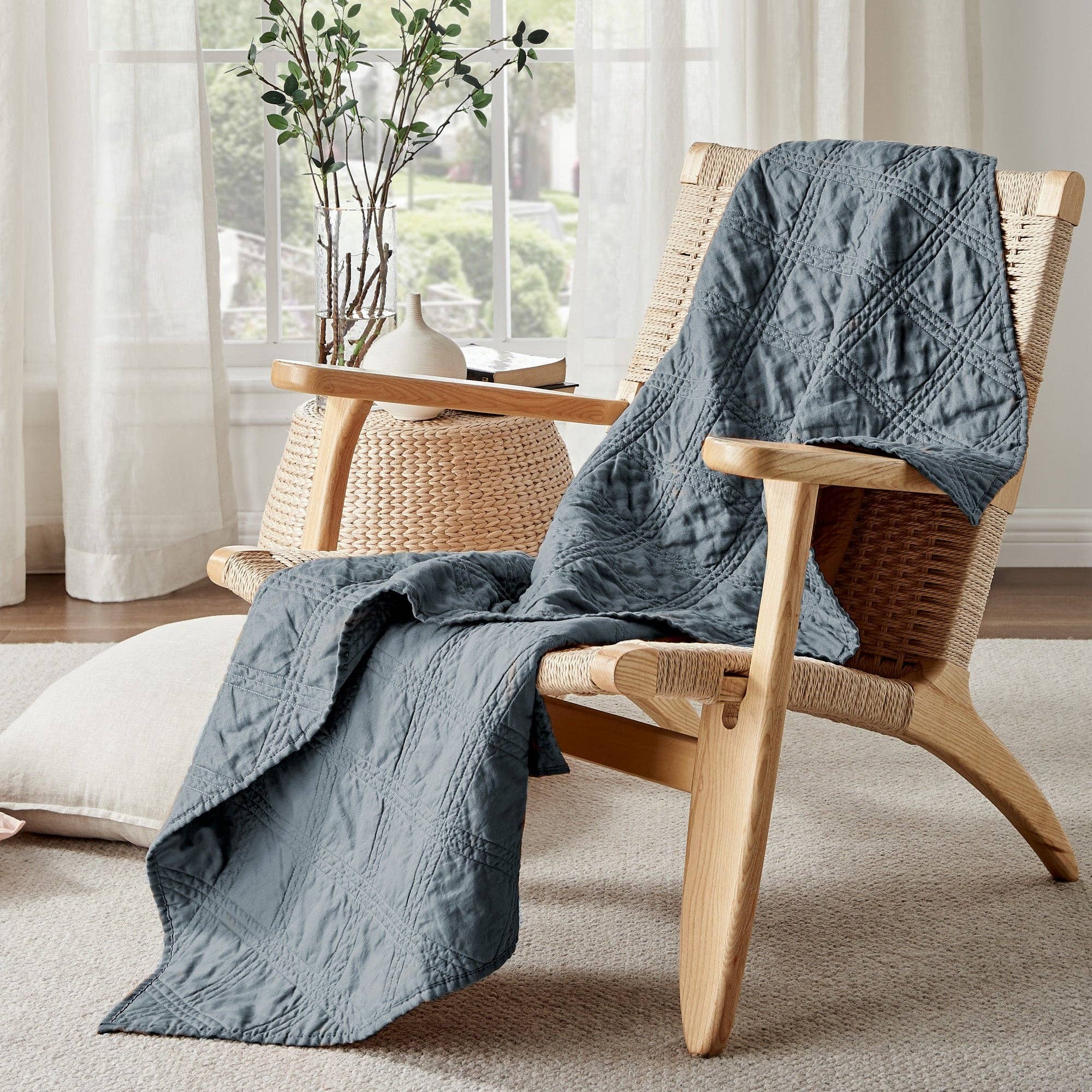 Levtex Home - Wholesale Throw Blanket - Washed Linen Quilted Throw29