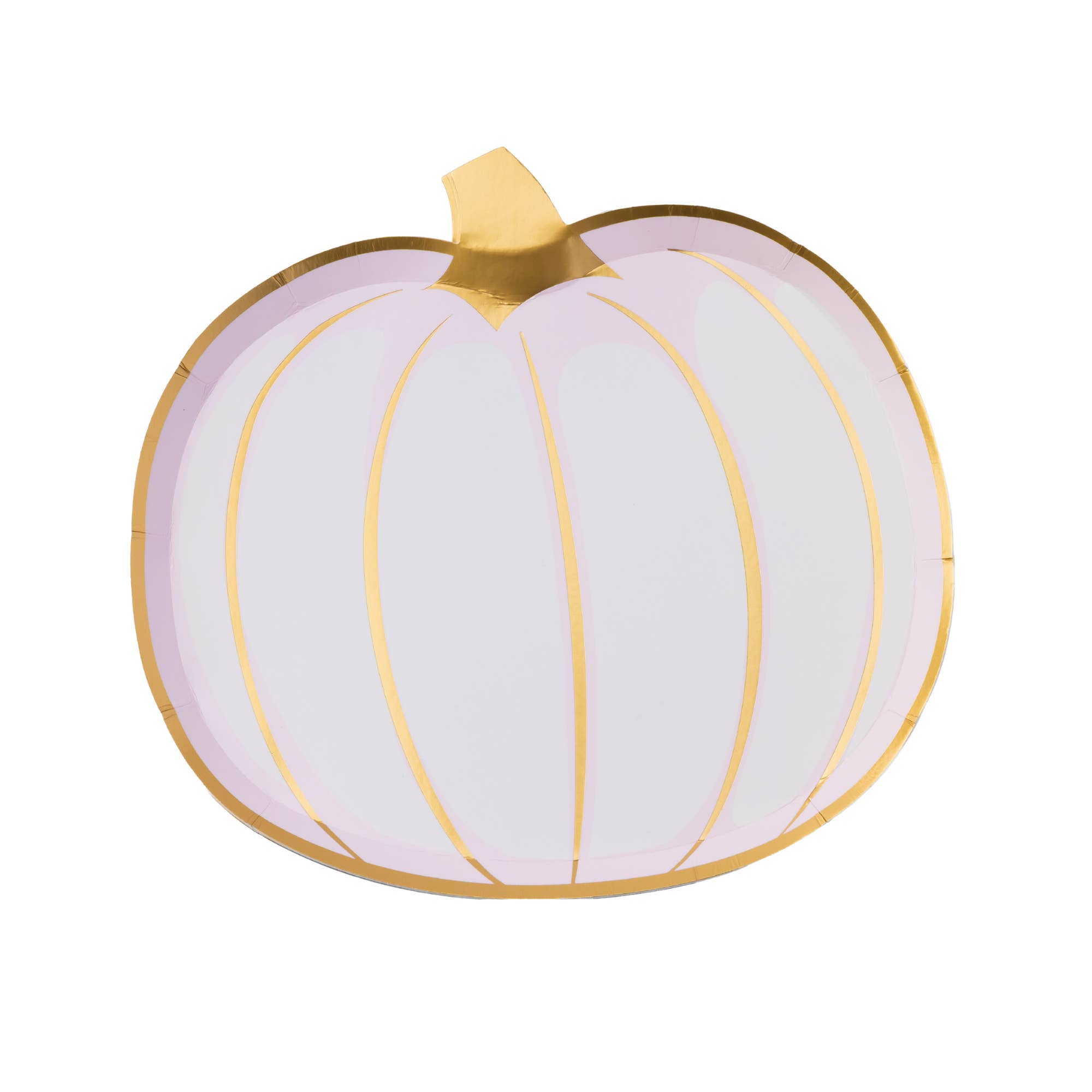 Bonjour Fête - Wholesale Disposable Plate - WHITE & GOLD PUMPKIN PLATES