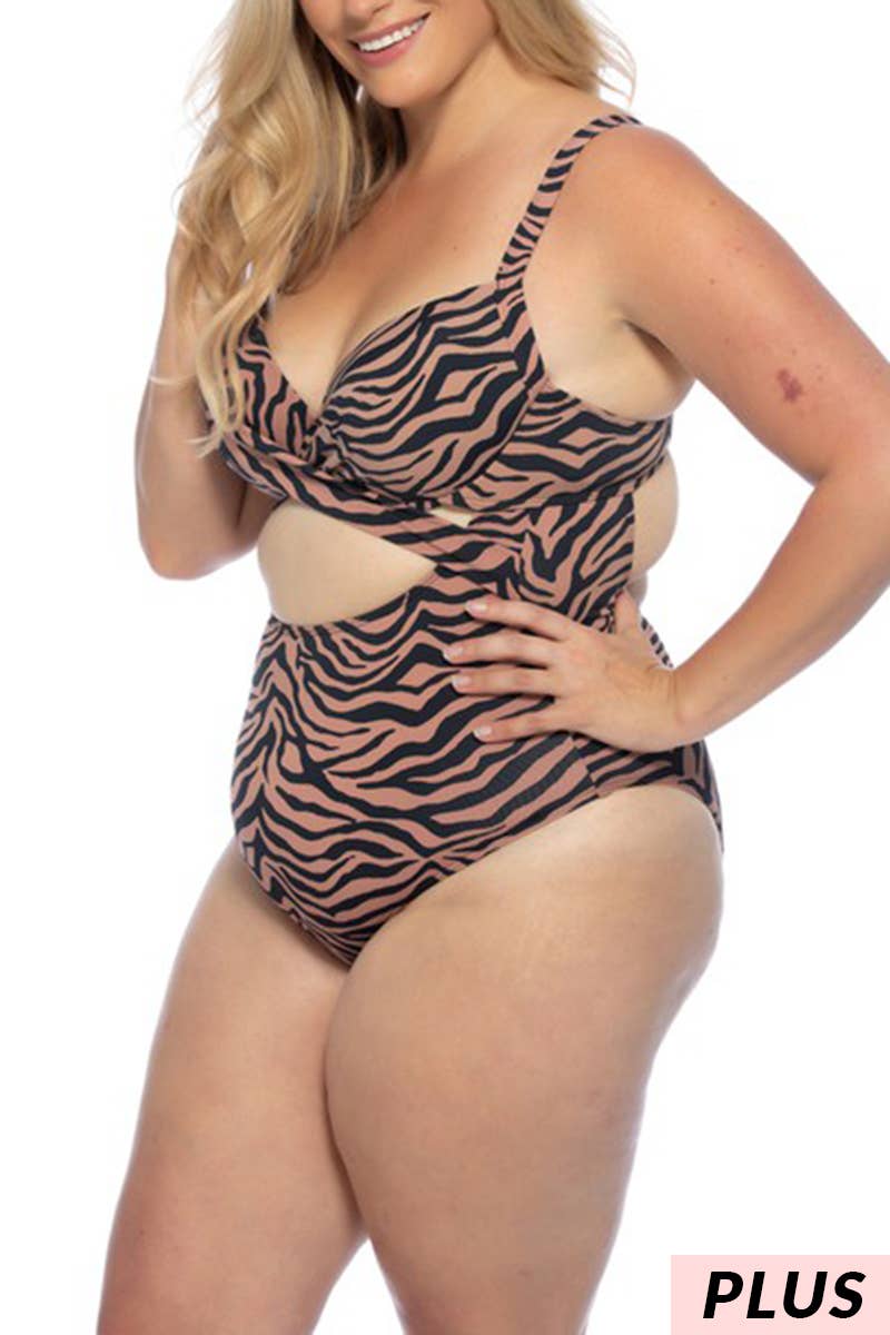 Plus Animal Print One Piece Plus Size Swimsuit for wholesale on Faire0