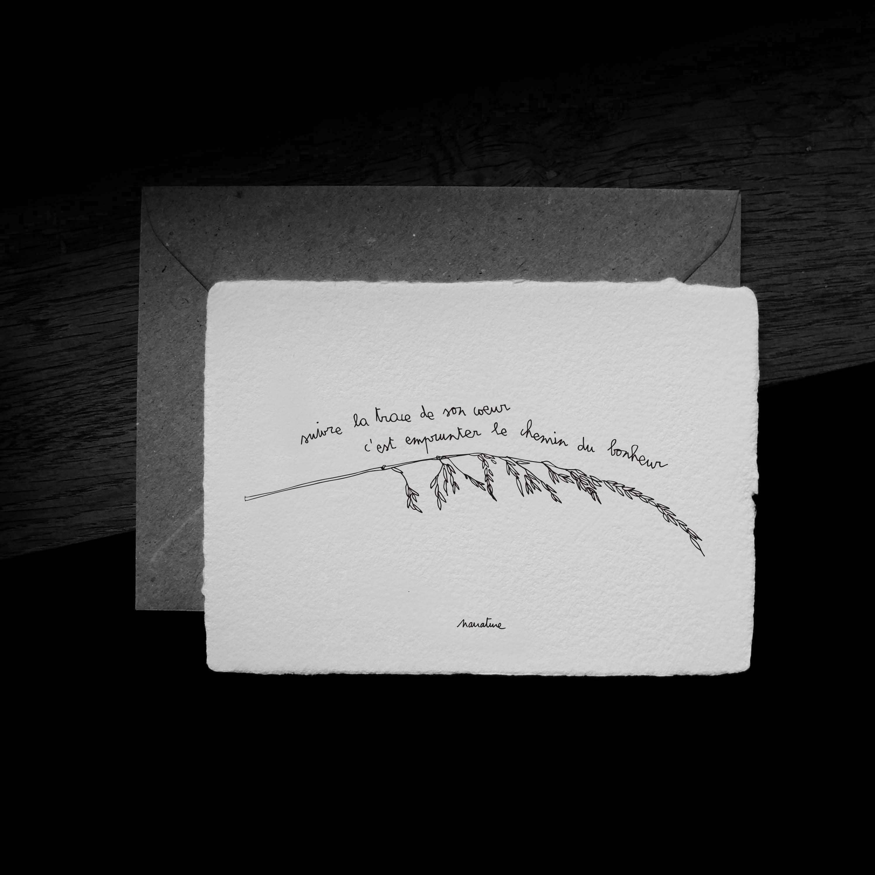 Narrature - Wholesale Everyday Greeting Card - Way to Happiness - handmade paper card 10x15