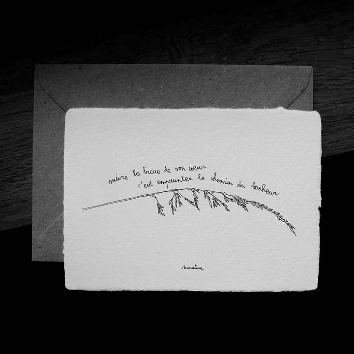 Way to Happiness - handmade paper card 10x15 for wholesale by Narrature