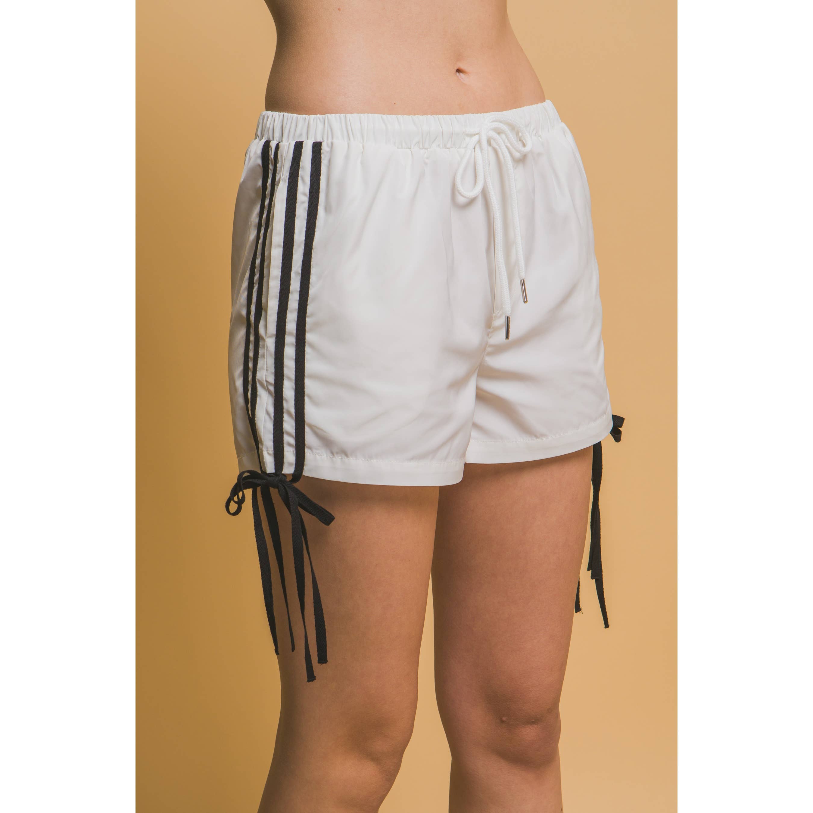 HiteJeans – Engroshandel Shorts – Kvinder – Stribet Bånd Bindebånd Shorts med Sidelommer8