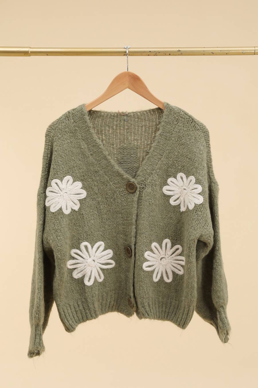 LÉA & LUC - Vente Cardigan – femme - Gilet cardigan col en V et motif fleur REF. 3077940