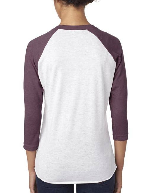 Total Apparel - Wholesale T-Shirt - Women's - Next Level 6051 - Unisex Triblend 3/4-Sleeve Raglan37