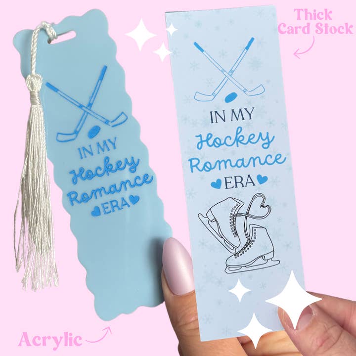 Hockey Romance Book Mark (Quirky, Funky, Kawaii,Y2K) for wholesale by Honey Blue Lane
