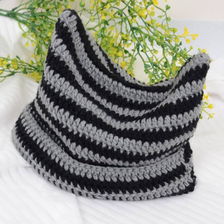 AK Brand - Wholesale Beanie - Women's - Vintage Crochet Cat Ear Slouchy Beanie Hat for Women3