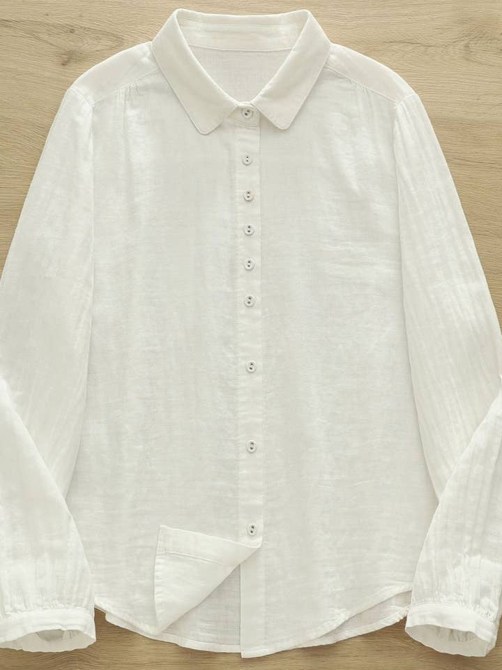 CWTBLL01517_SOFT DOUBLE GAUZE COTTON LONG SLEEVE SHIRT for wholesale by NINEXIS