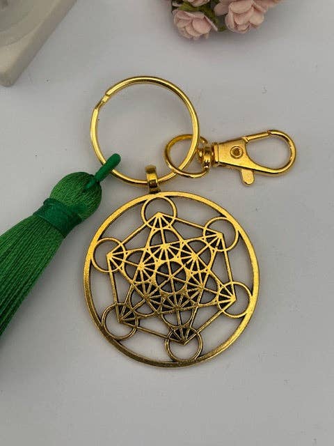 Miss DJ Angel - Wholesale Keychain - Women's - Metatron cube keychain, Metatron charm, Archangel Metatron keychain, lucky charm pendant, esoteric pendant, good luck gift.1