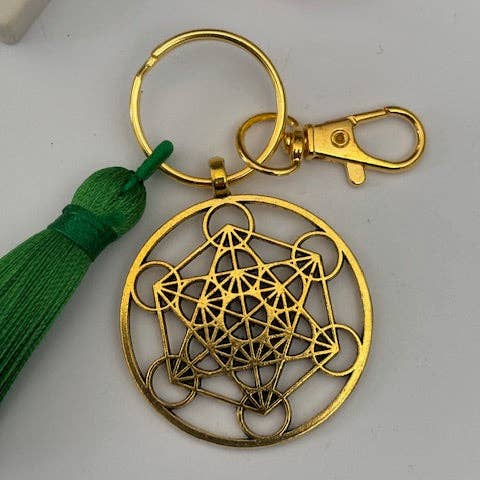 Miss DJ Angel - Wholesale Keychain - Women's - Metatron cube keychain, Metatron charm, Archangel Metatron keychain, lucky charm pendant, esoteric pendant, good luck gift.1