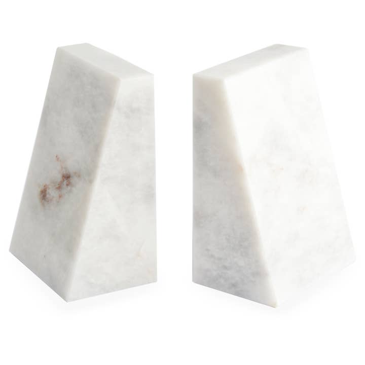 British Fossils - Wholesale Bookend - Marble Wedge Bookends1
