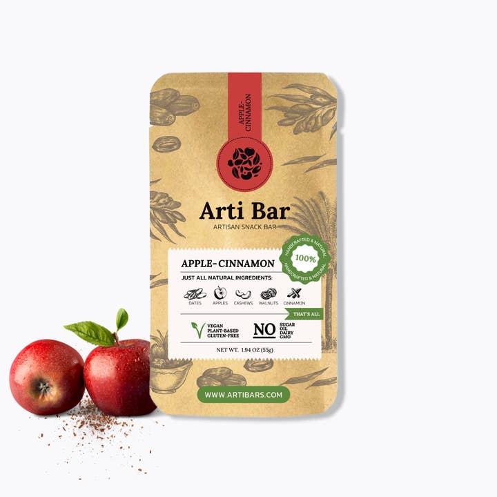 Arti Bar - Wholesale Snack Bar - ARTI BAR APPLE-CINNAMON (PACK OF 12)