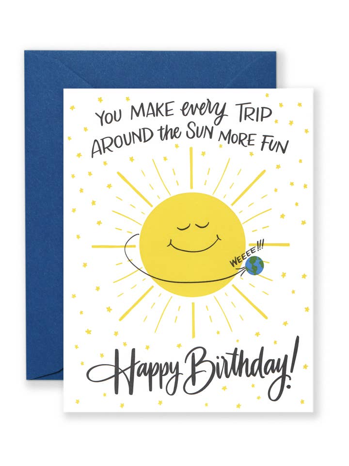 Fun Around The Sun Greeting Card for wholesale by Lionheart Prints