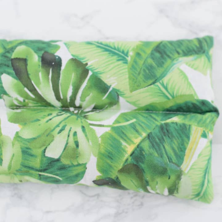 Heating Pad Neck Wrap, Hot + Cold Flaxseed - Green Foliage for wholesale by Wild Clementine Co.