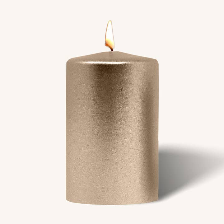 Candele a colonna in rame metallizzato, 2,5 x 10,2 cm, confezione da 6 per la vendita all'ingrosso da parte di Hyoola Candles