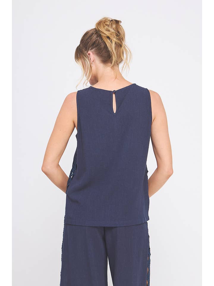 Allie Rose – Großhandel Tunika – Damen – Leinenmischung Lockeres Tunika-Top2