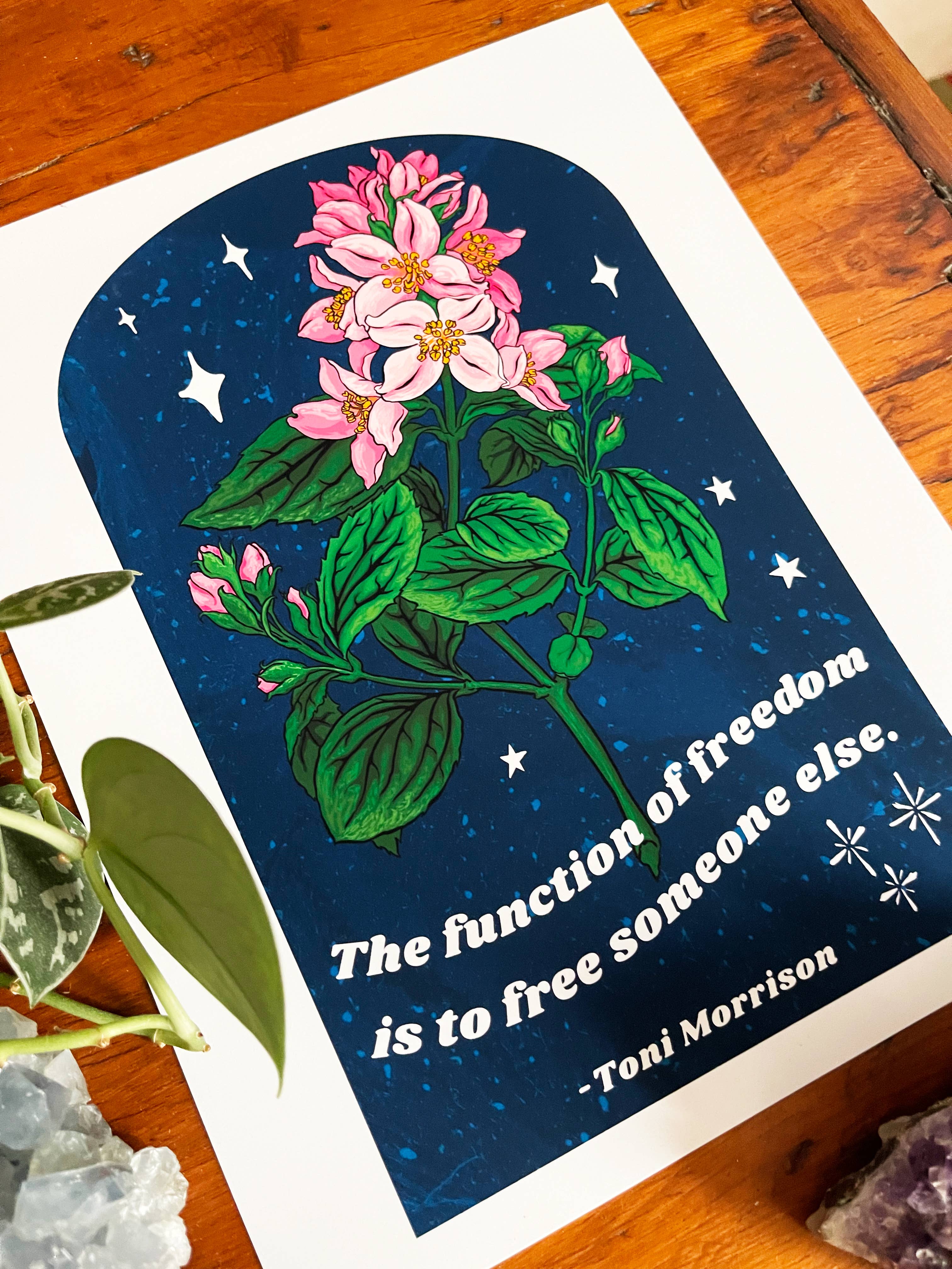 Fabulously Feminist - Wholesale Art Print - The Function of freedom, Toni Morrison:  Feminist Art Print6