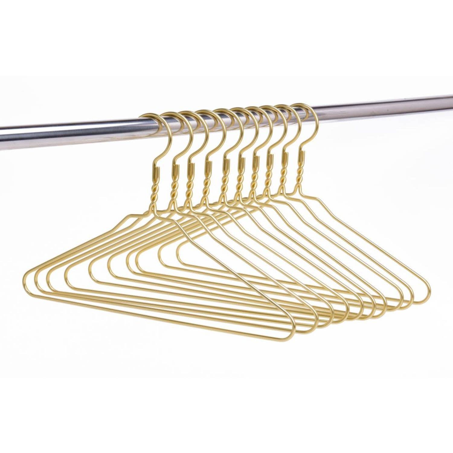 Quality Hangers - Wholesale Clothes Hangers - AL20 - 16.5" Gold Aluminum Hangers - 100 Hangers7