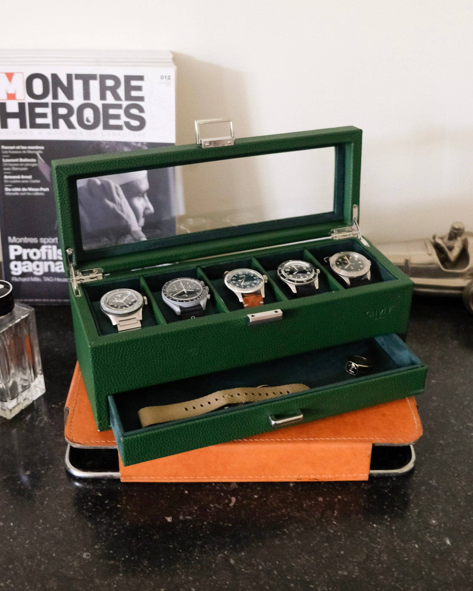 Maison Scarlett – Engroshandel Smykkesskrin – Jean urkasse med 5 rum + skuffe7