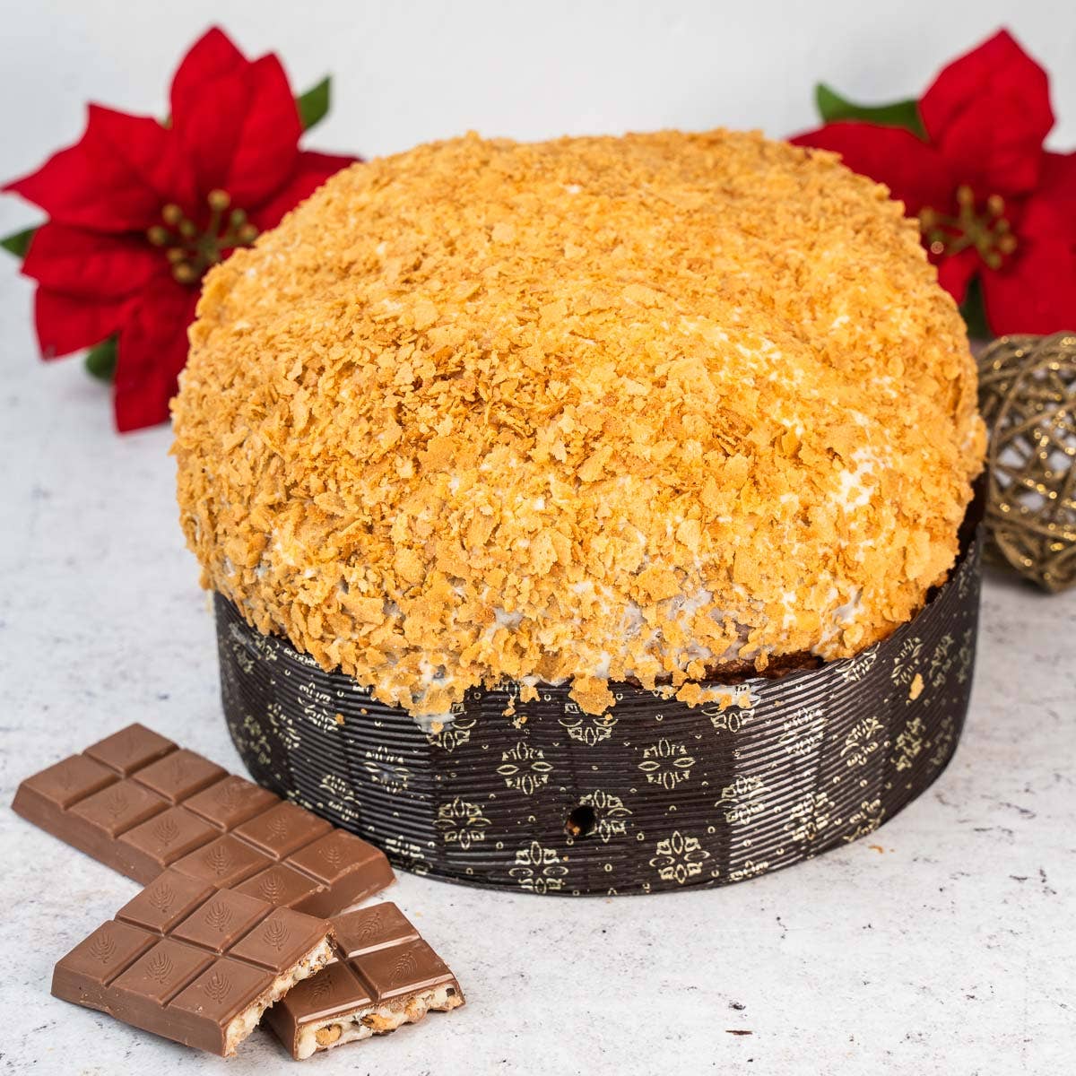 Sicilyaddict - Wholesale Cake - Artisanal panettone with white chocolate and ciokocereali grains1