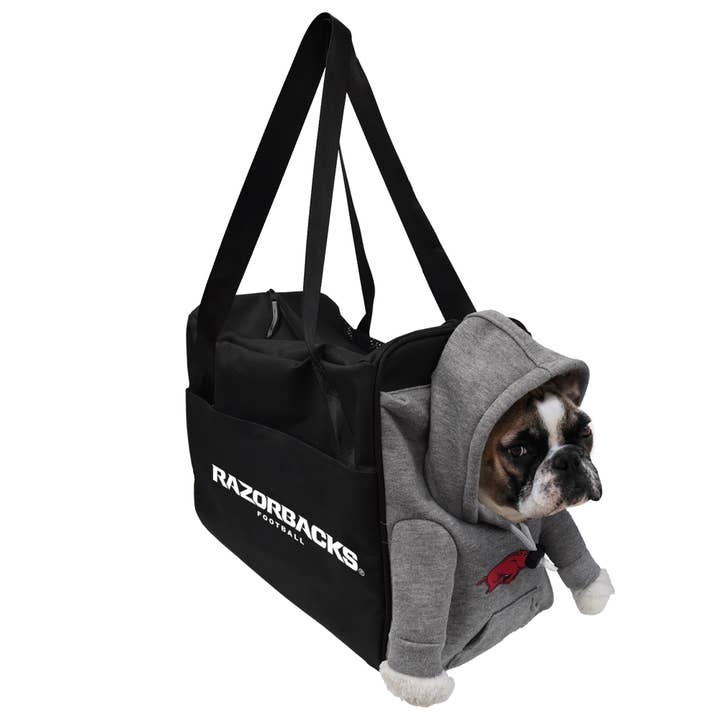 NCAA Arkansas Razorbacks Furry Fan Pet Carrier for wholesale by Little Earth Productions