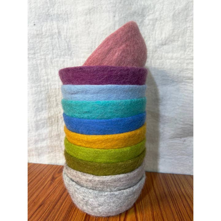 Felt Bowl Pastels-Small | Wool Felt Bowl | Catchall Bowls for wholesale by Fibres of Life - Wool & Felt