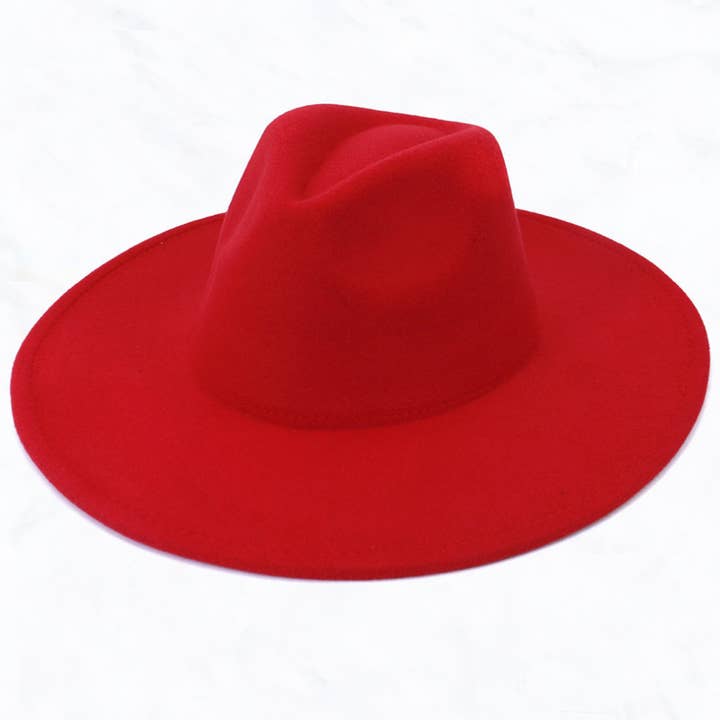 Suzie Q USA - Wholesale Fedora - Women's - Big Brim Peach Heart Top Jazz Hat
