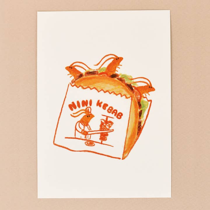 Studio Narine - Wholesale Postcard - Kebab - Postcard