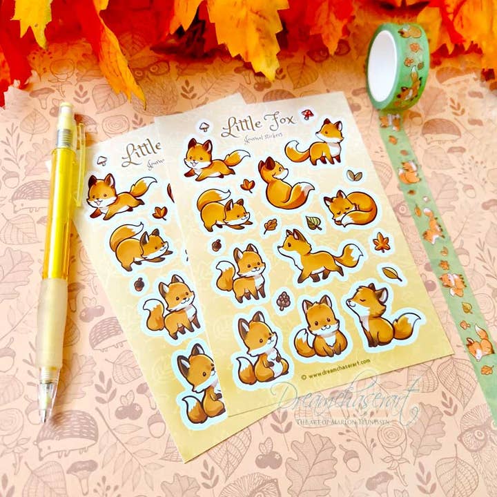 Dreamchaserart - Wholesale Sticker - Little fox Sticker sheet1