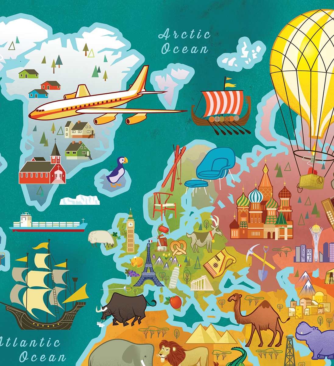 Blue Lobster Puzzles - Wholesale Puzzle - Kids - The World 100 Piece Puzzle3