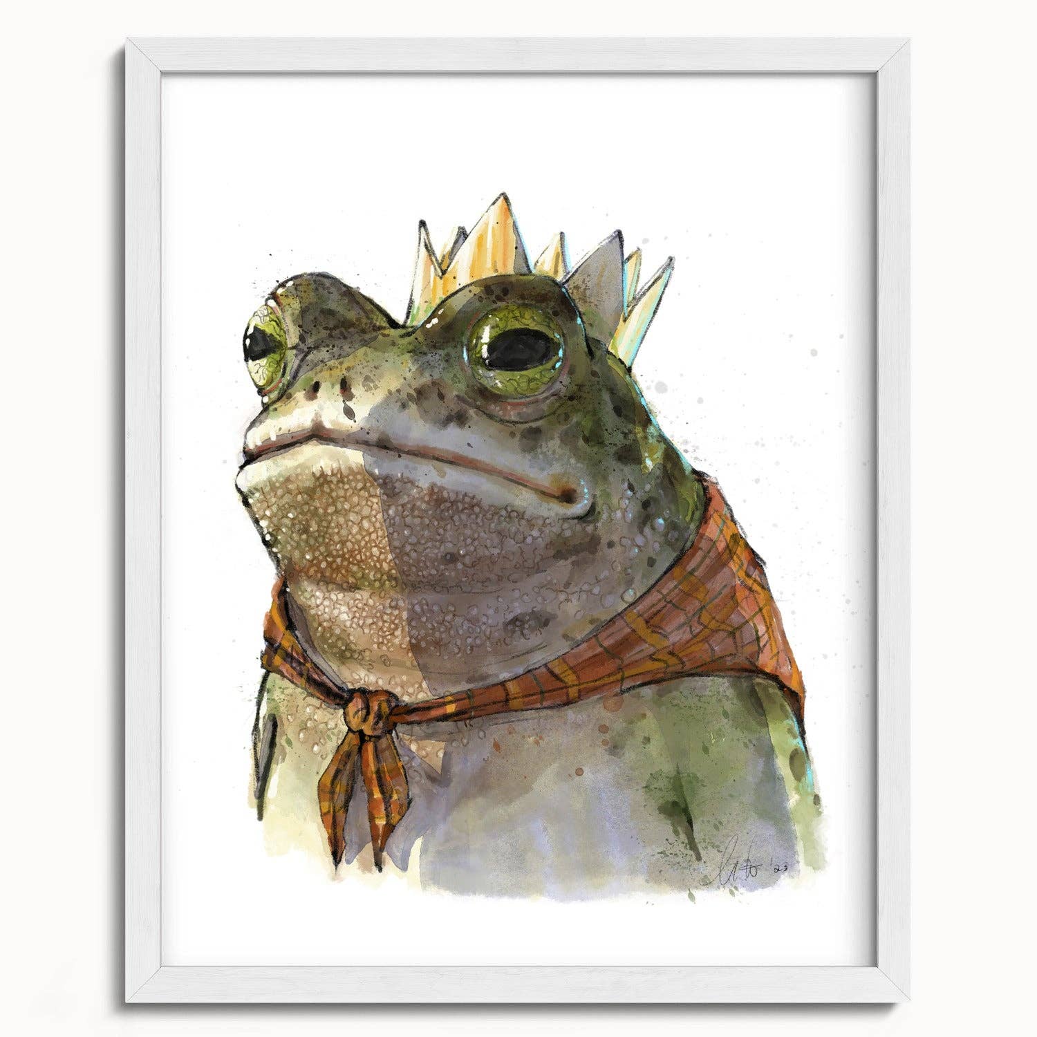 The Ugly Cat Studio - Wholesale Art Print - Toad King Watercolour Fine Art Print18