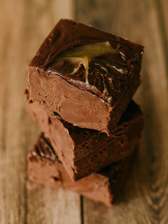 Chocolate Caramel Cheesecake Fudge 6lb Slab for wholesale by That Fudge Place