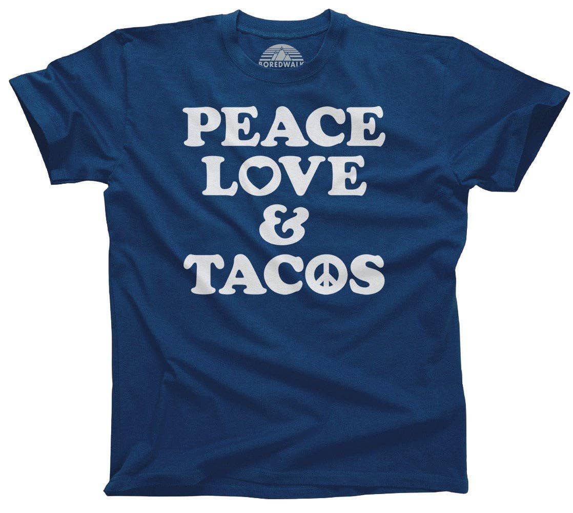 Boredwalk - Wholesale Screen Printed T-Shirt - Men's - Men's Peace Love and Tacos T-Shirt3