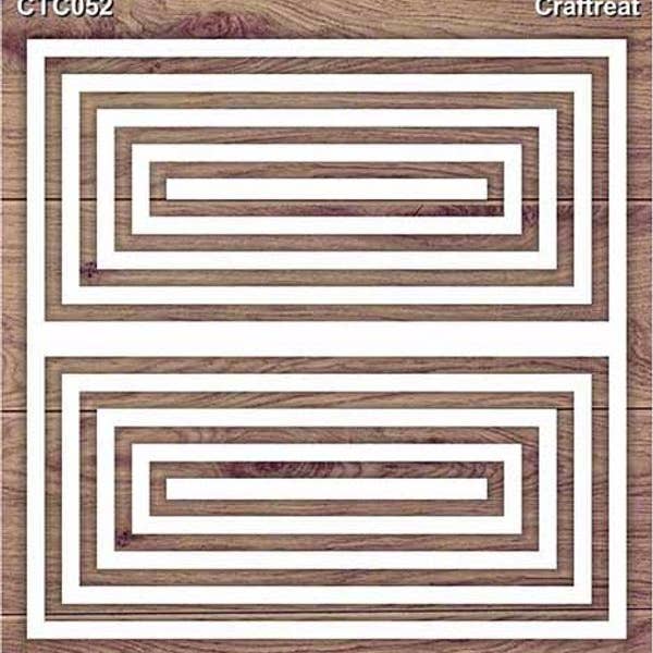 CrafTreat - Wholesale Craft Supplies - CrafTreat Nested Rectangle2 Laser Cut Chipboard 5.5x6