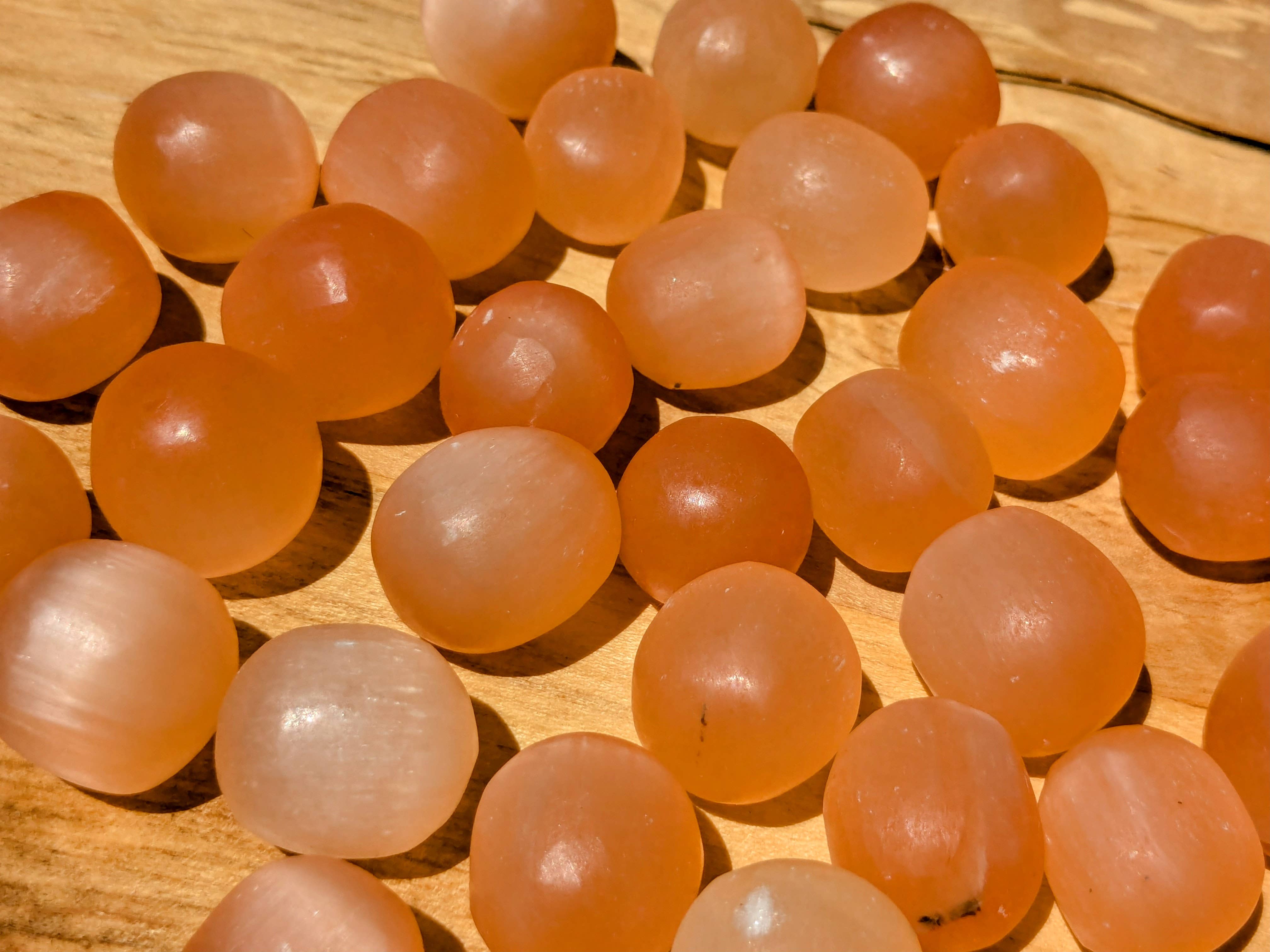 Jensen Rocks - Wholesale Spiritual Stone/Crystal - Peach Selenite Tumbled Stones 2