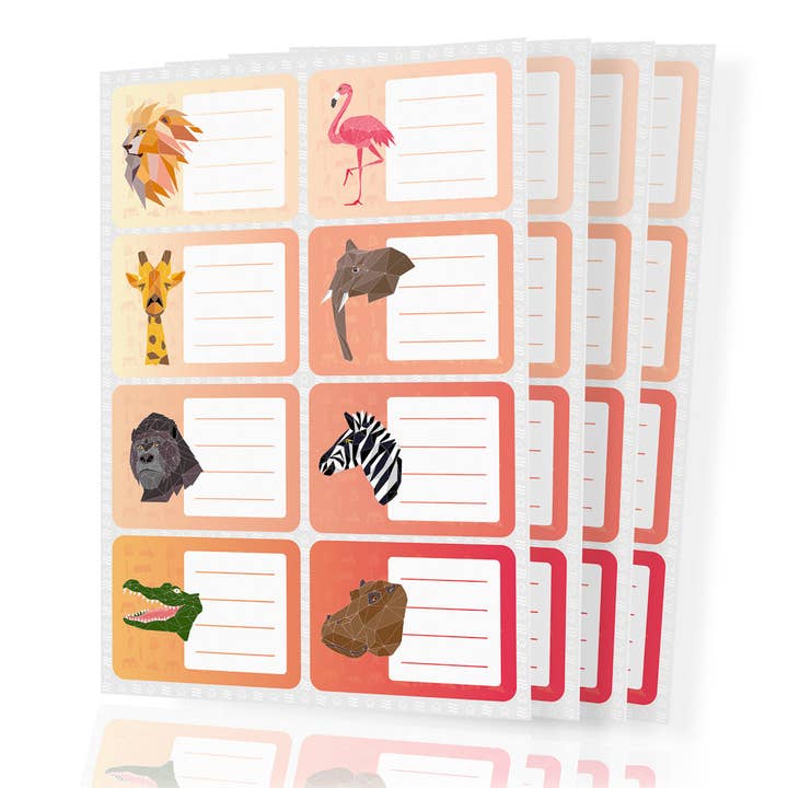 Animal Name Tag Stickers – African Wildlife for wholesale by Zephyr-Label