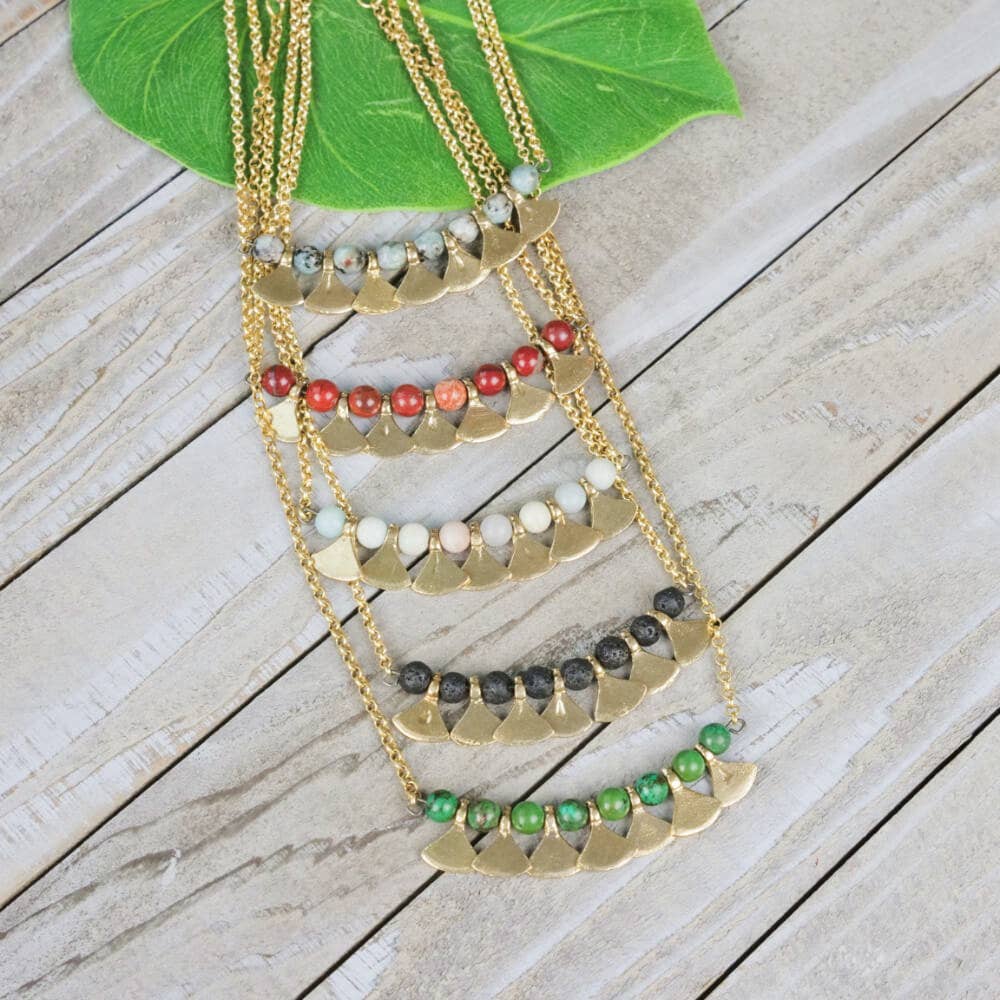 Baizaar - Wholesale Pendant/Charm Necklace - Stone Petal Necklace4