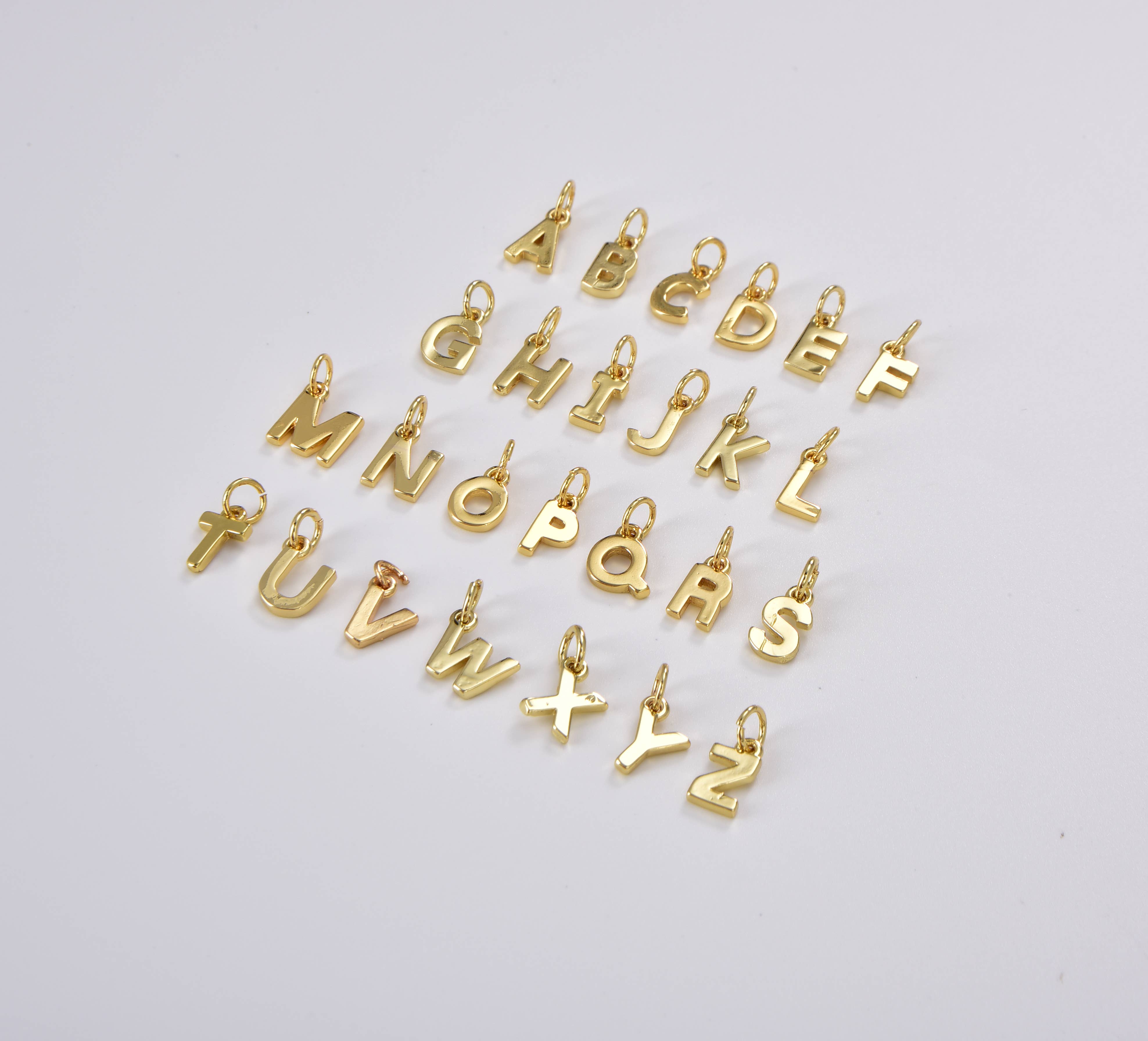 Beads Creation – wholesale Individuell berlock/hänge – Guldfylld personlig inledande brevcharm, gåva CP12422