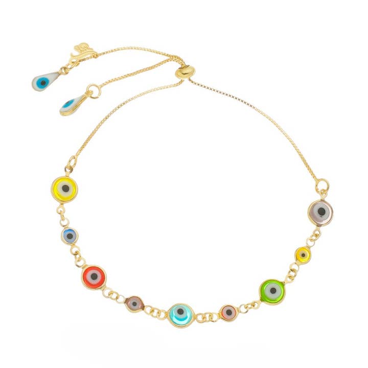 SB242MT Adjustable Evil Eye Bracelet for wholesale by Sai Brazil