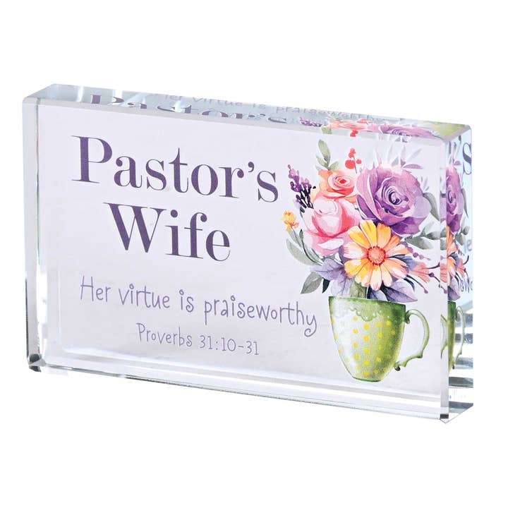 Tabletop Glass Pastors Wife 4X2.5 for wholesale by Dicksons