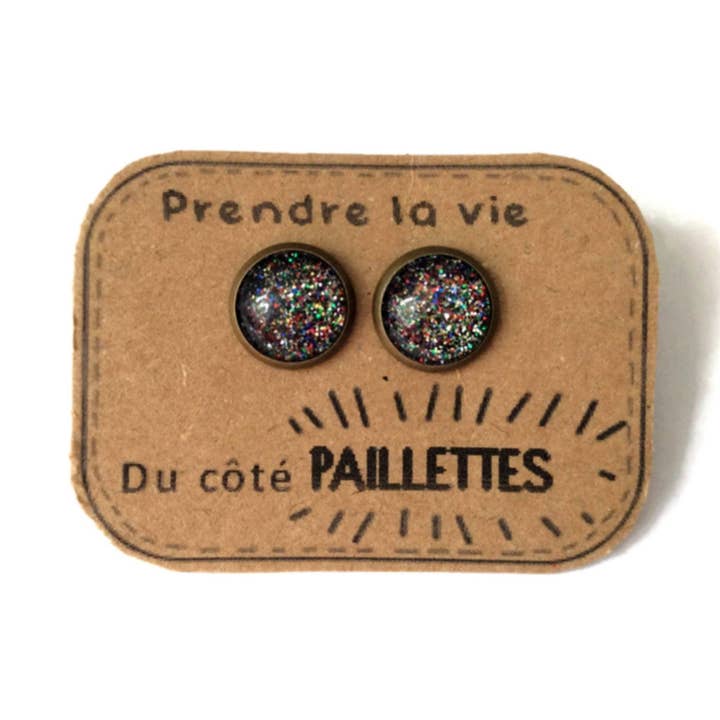 Earrings Take Life on the Multicolored Glitter Side for wholesale by Dans l'Air du Temps Bijoux