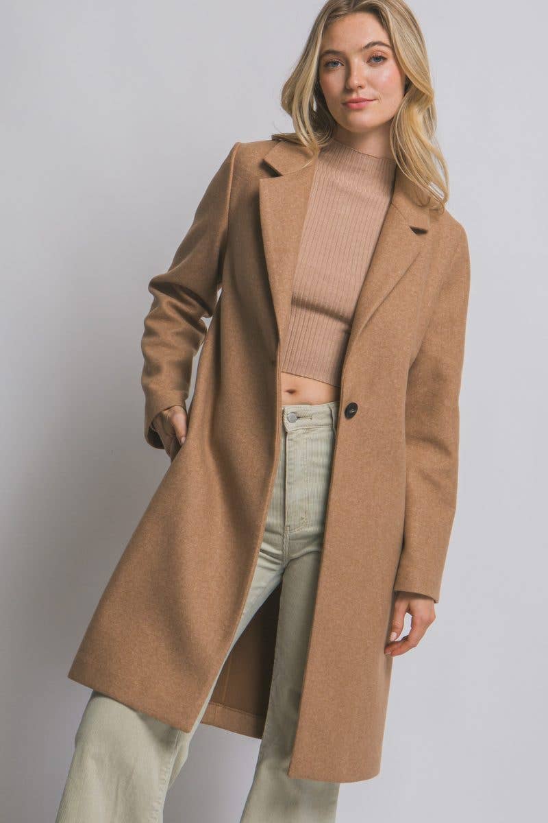 Vanilla Monkey - Wholesale Coat - Women's - Classic Single Breasted Long Coat6
