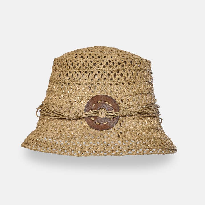 SANS-ARCIDET PARIS - Wholesale Bucket Hat - Women's - ARLETTE BOB SS24 - Raffia Bucket Hat