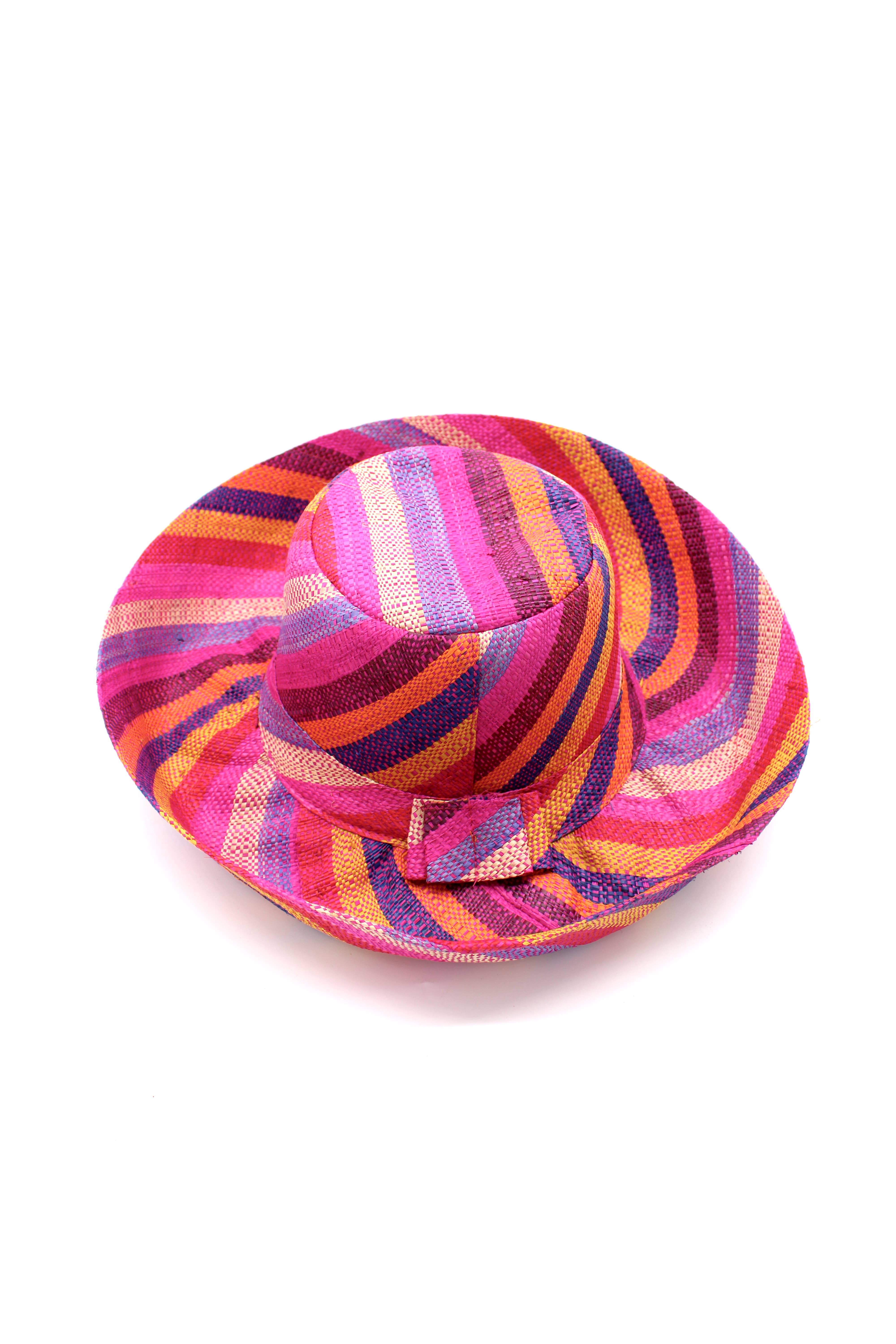 Shebobo - Vente Chapeau de paille – femme - Chapeaux de paille Shebobo Monica à larges bords rayés 13 cm et 18 cm pliables69